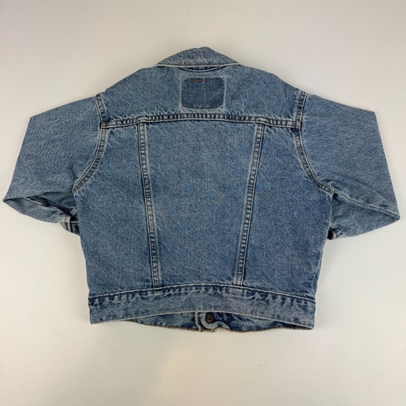 Vintage Little Levi's Orange Tab Kids Size 5 Denim Trucker Jacket Made in USA - Picture 11 of 11